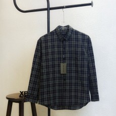 레플리카 발렌시아가 백로고 플란넬 체크 오버핏 셔츠 IO팩토리