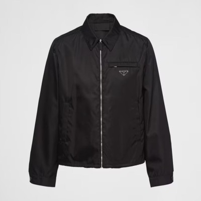 레플리카 프라다 삼각 로고 패치 라니일론 블루종 자켓 VAL팩토리