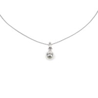 레플리카 크롬하츠 미키모토 화이트 골드 크로스 진주 목걸이 QB팩토리