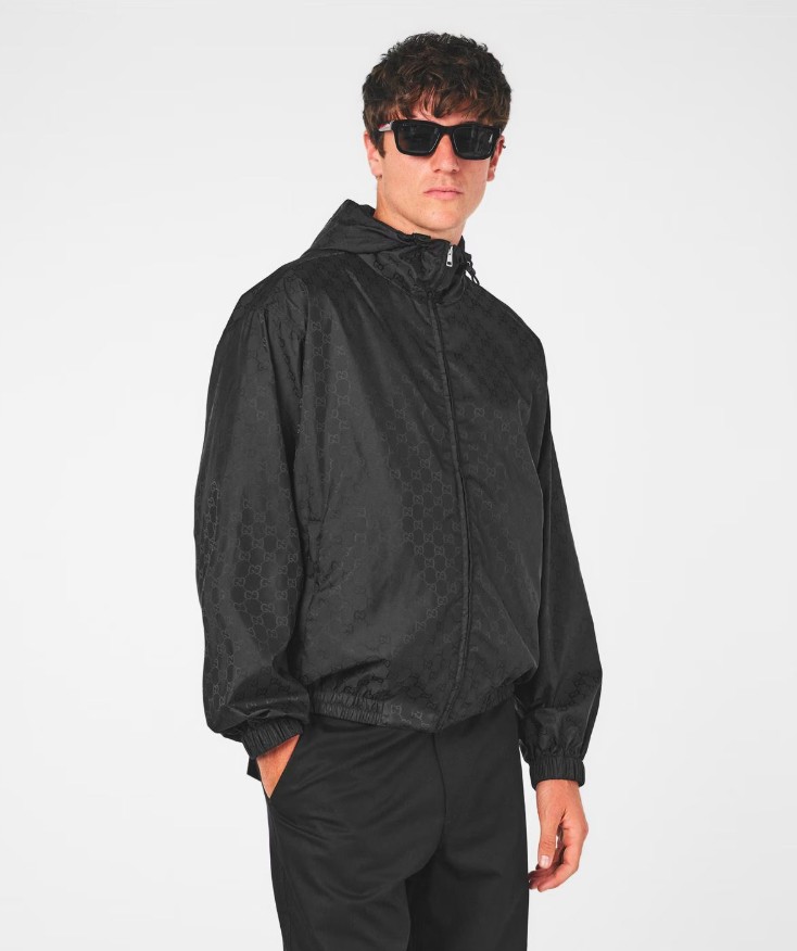 구찌 GG 모노그램 후드 윈드브레이커 AT팩토리