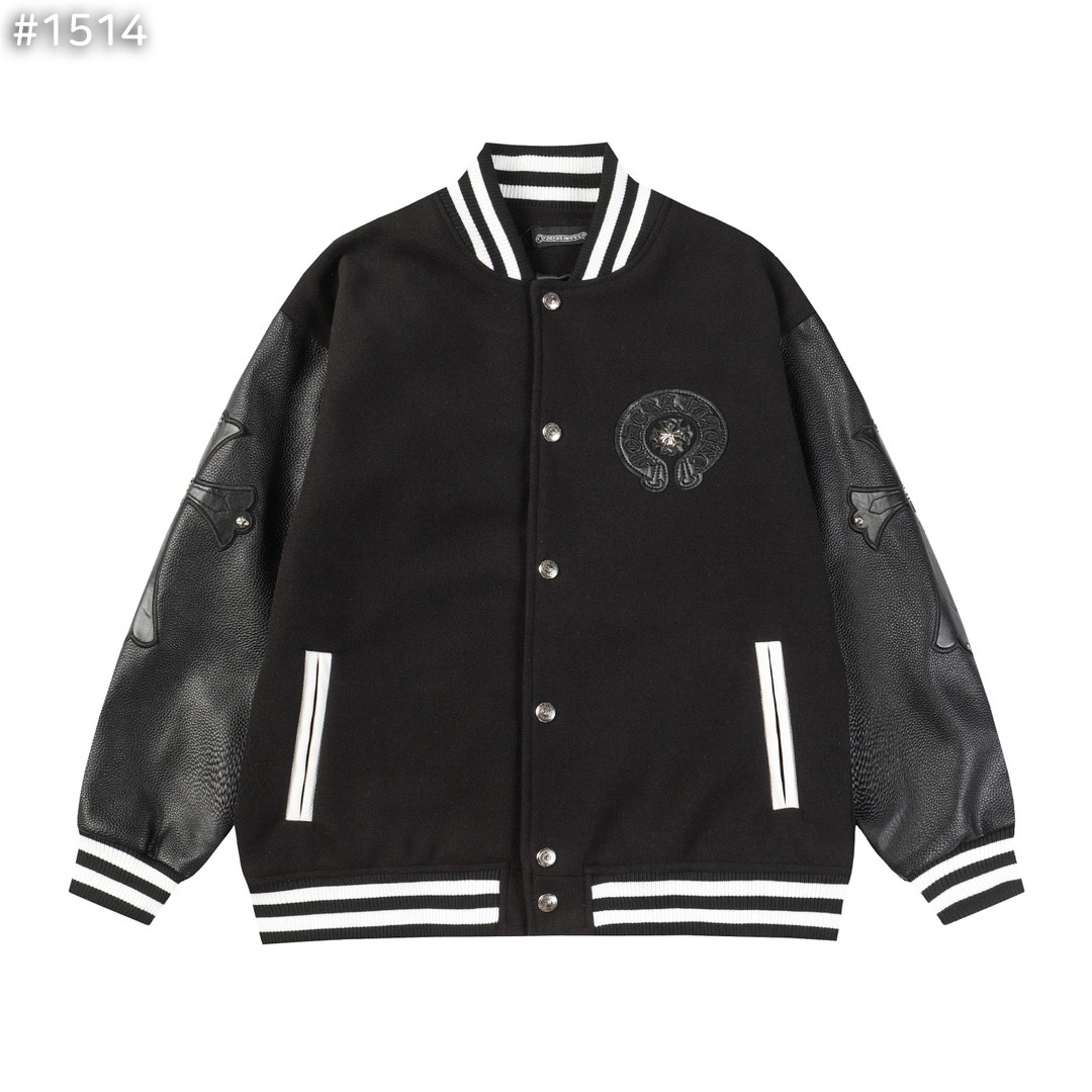 크롬하츠 크로스 레더 홀스슈 바시티 자켓 CC팩토리