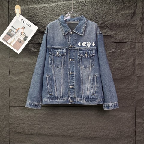 레플리카 ]크롬하츠 크로스 패치 로고 데님자켓 VAL팩토리