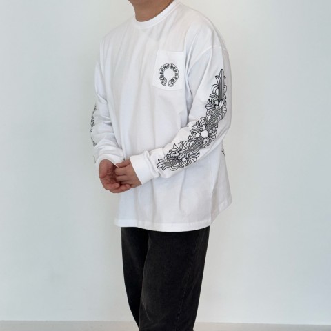 레플리카 크롬하츠 홀스슈 플로랄 롱 슬리브 긴팔티 TW팩토리