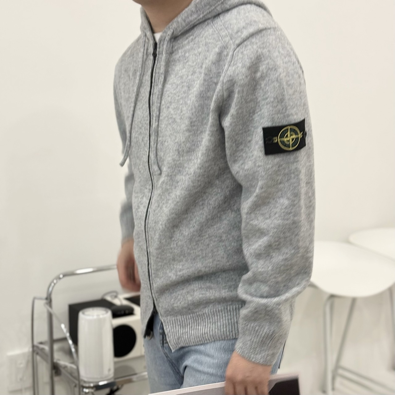 스톤아일랜드 니트 후드 집업  TW팩토리