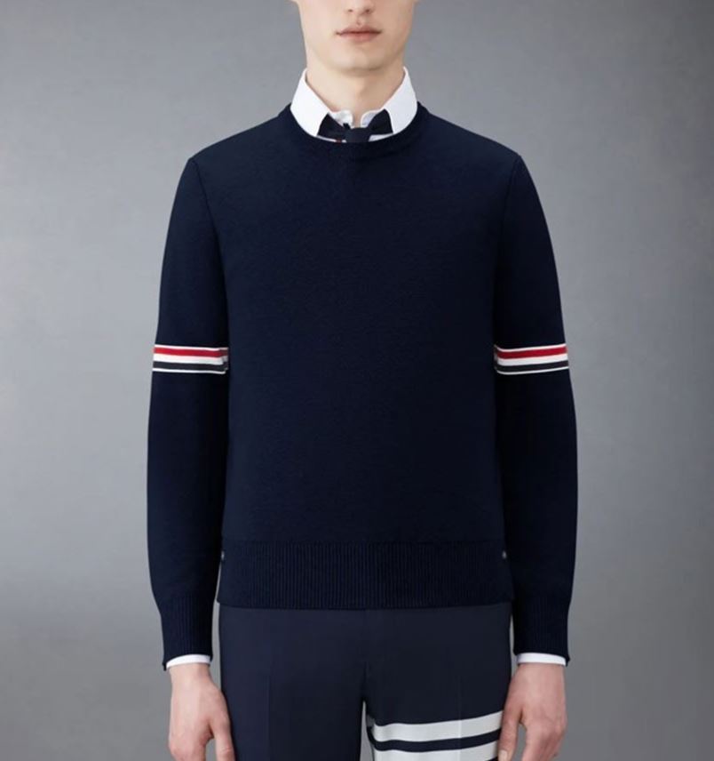 톰브라운 밀라노 암밴드 라운드 니트 AT팩토리