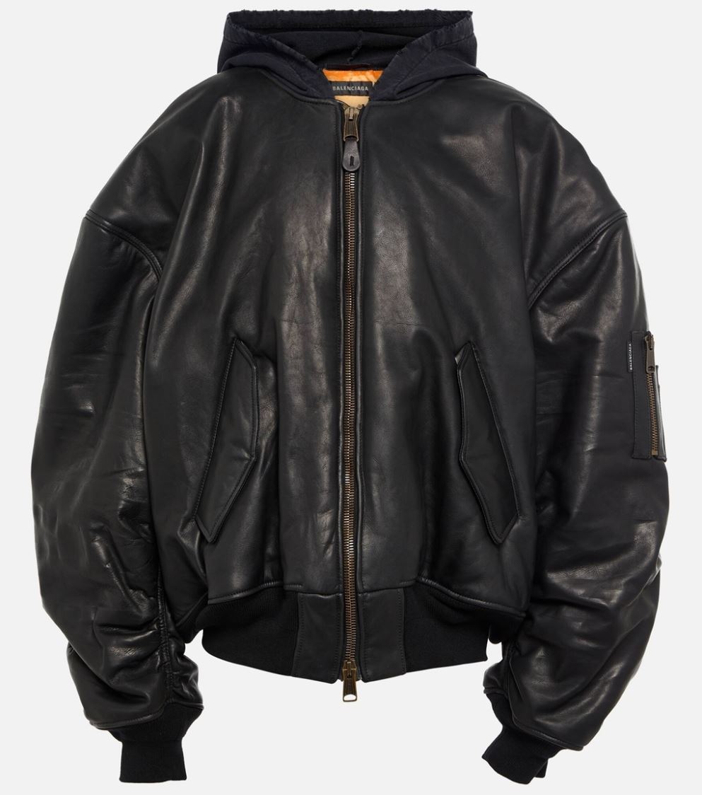 발렌시아가 오버사이즈 레더 봄버 자켓 TOP팩토리
