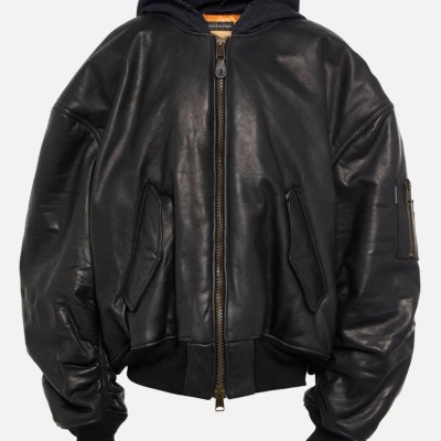 레플리카 발렌시아가 오버사이즈 레더 봄버 자켓 TOP팩토리
