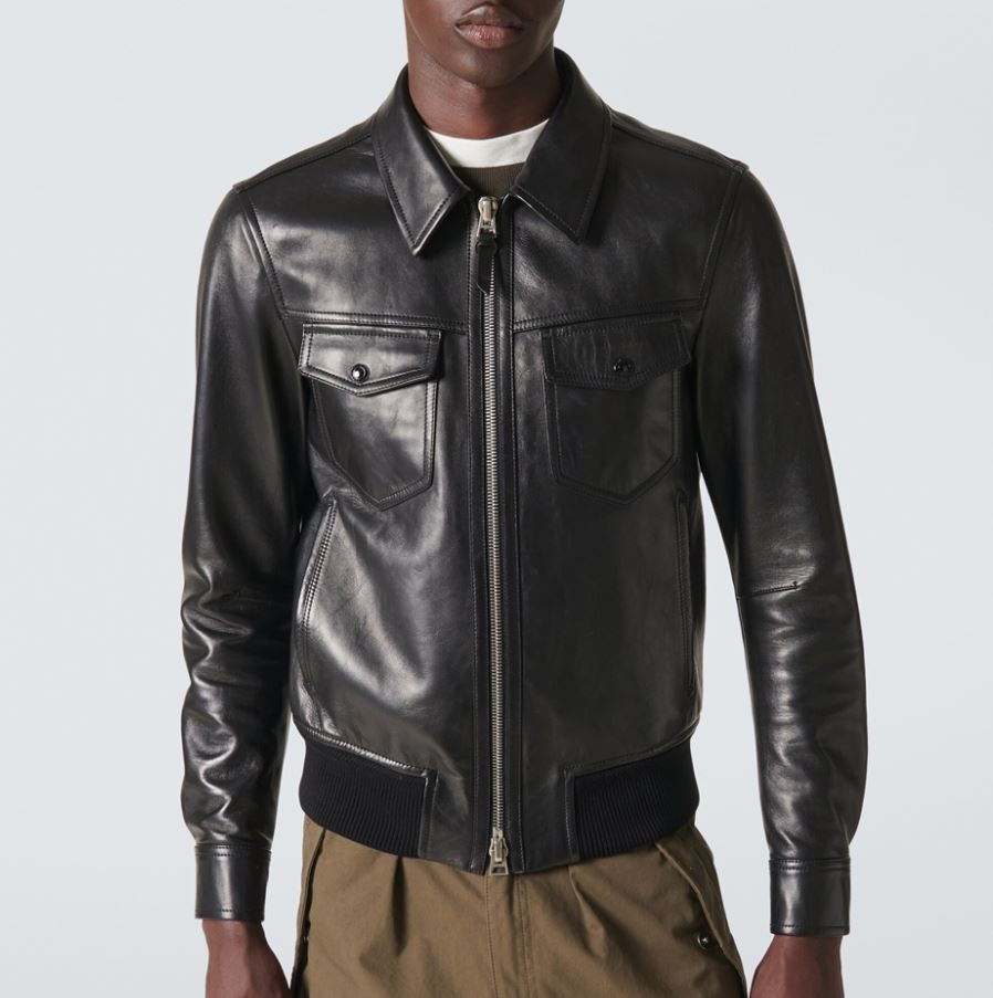 톰포드 레더 블루종 자켓 TOP팩토리