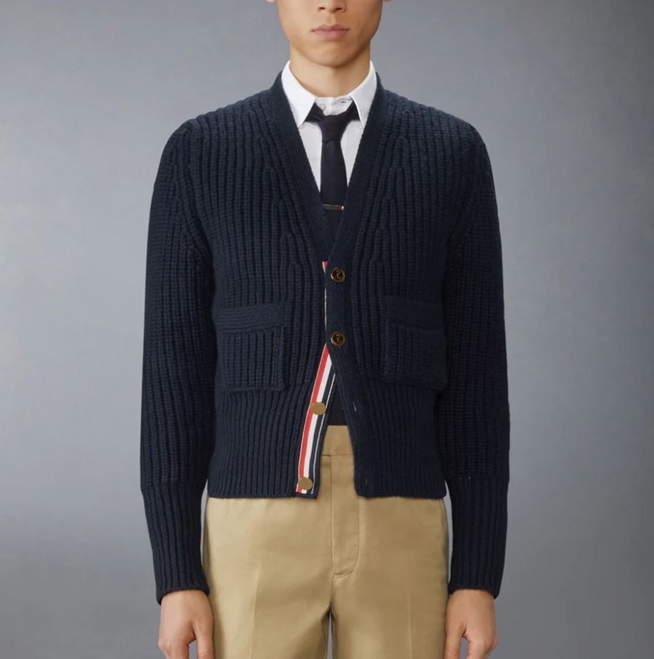 톰브라운 하프 스티치 캐시미어 가디건 TOP팩토리