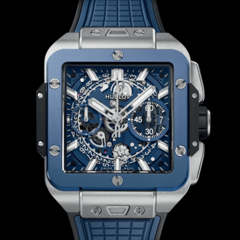 레플리카 위블로 스퀘어뱅 유니코 티타늄 블루 세라믹 42MM 굿즈커스텀