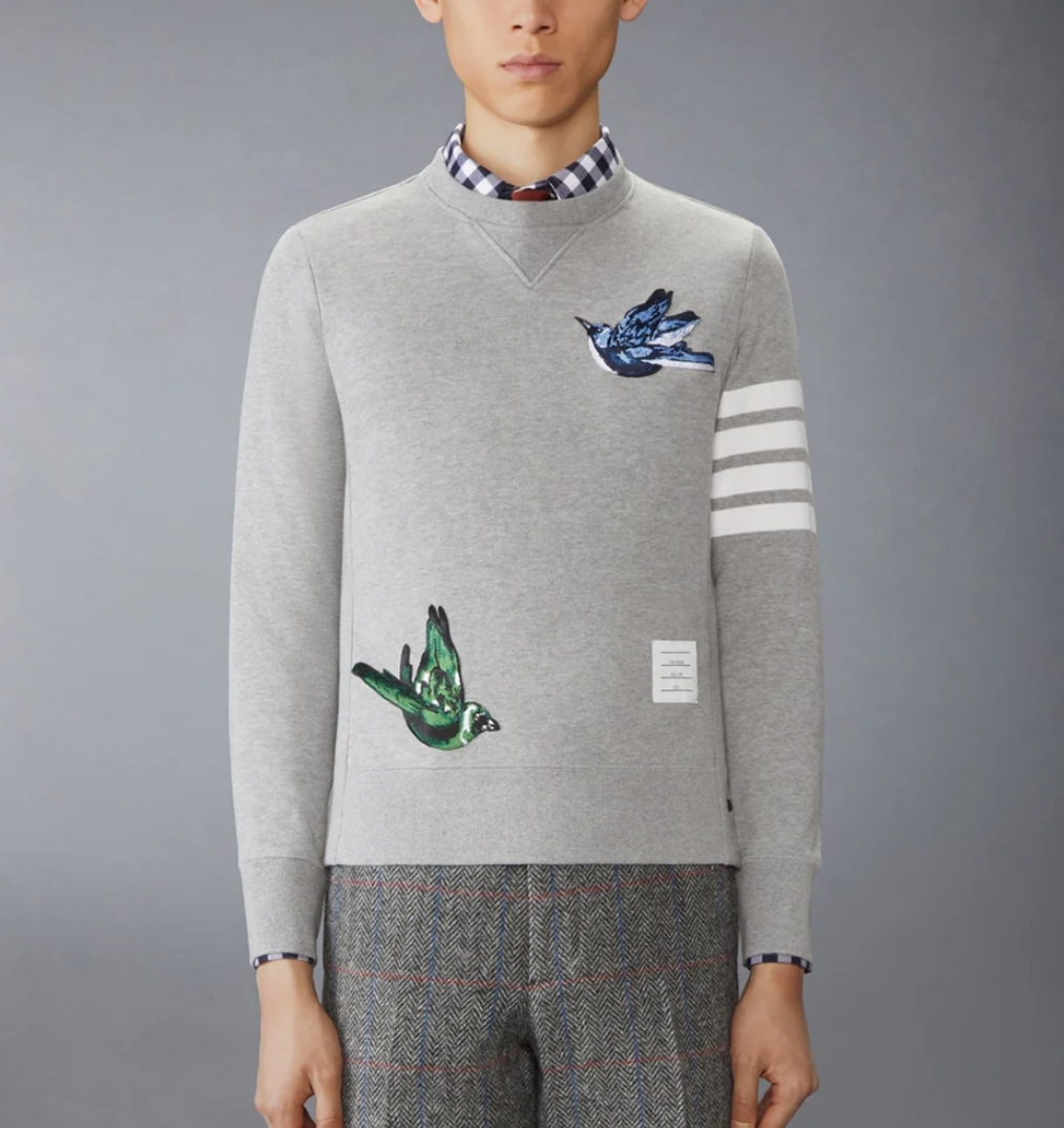 톰브라운 루프백 버드패치 스웨트셔츠 맨투맨 TOP팩토리