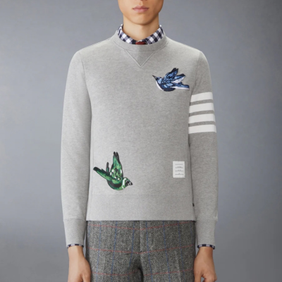 레플리카 톰브라운 루프백 버드패치 스웨트셔츠 맨투맨 TOP팩토리