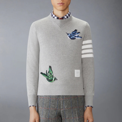 레플리카 톰브라운 루프백 버드패치 스웨트셔츠 맨투맨 TOP팩토리