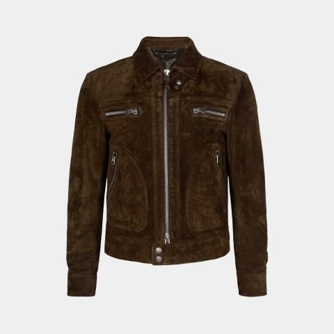 레플리카 톰포드 스웨이드 포 포켓 블루종 자켓 다크 올리브 BLACK팩토리