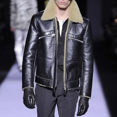 레플리카 톰포드 시어링 더블 포켓 가죽 자켓 BLACK팩토리