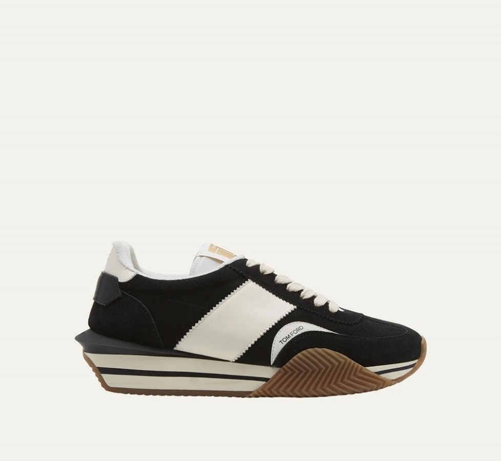 톰포드 제임스 스웨이드 스니커즈 블랙 H12팩토리