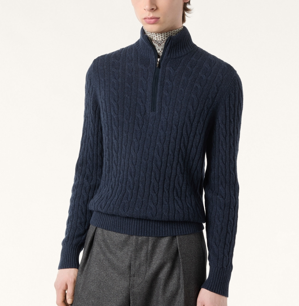 로로피아나 트레치아 하프넥 점퍼 TOP팩토리