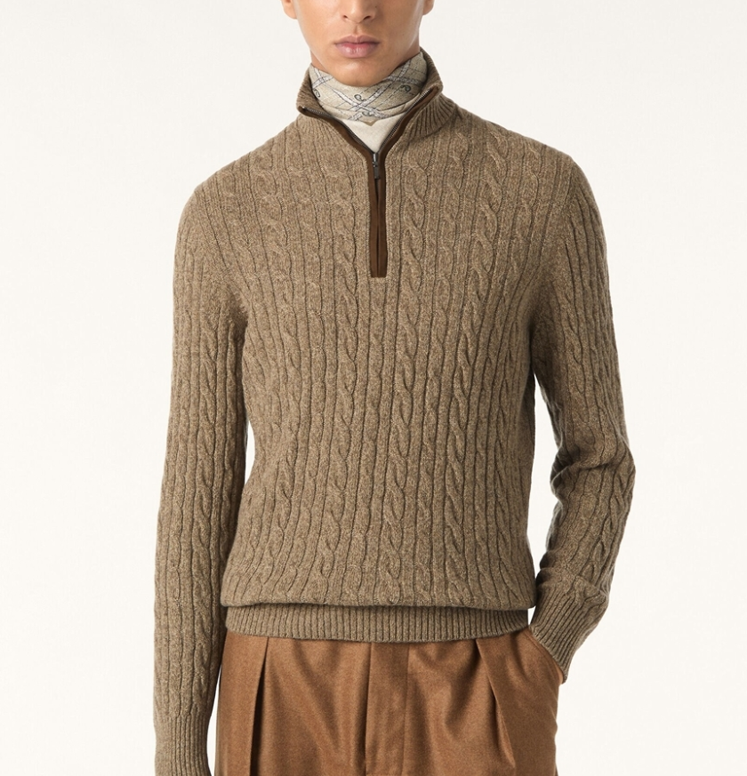 로로피아나 트레치아 하프넥 점퍼 TOP팩토리