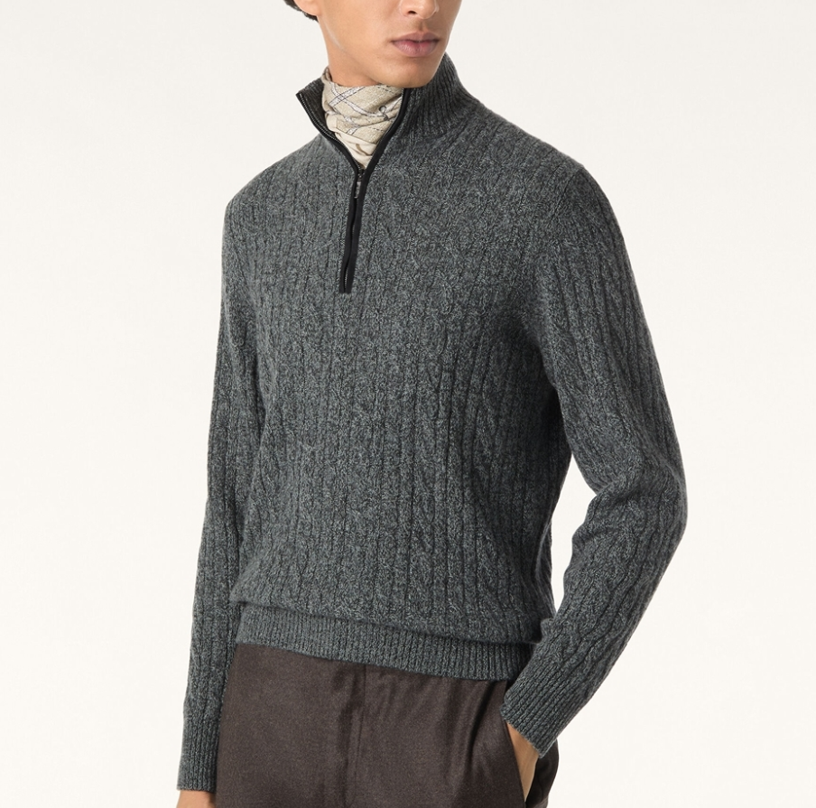 로로피아나 트레치아 하프넥 점퍼 TOP팩토리