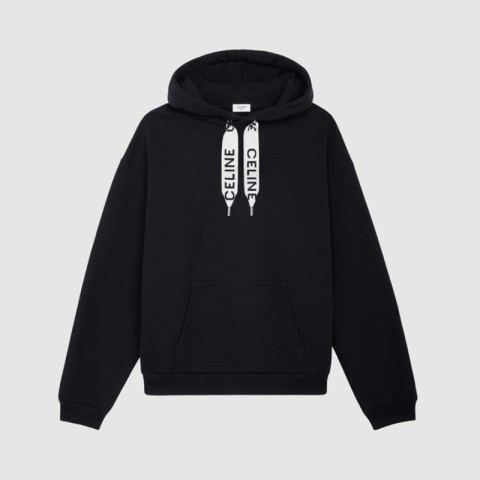 레플리카 셀린느 루즈 코튼 플리스 후드셔츠 블랙 CMD팩토리