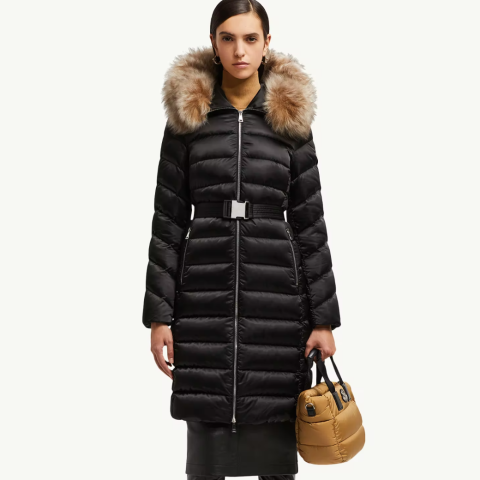 레플리카 몽클레어 Leersie 후드 시어링 트리밍 롱 다운 재킷 탑몽팩토리