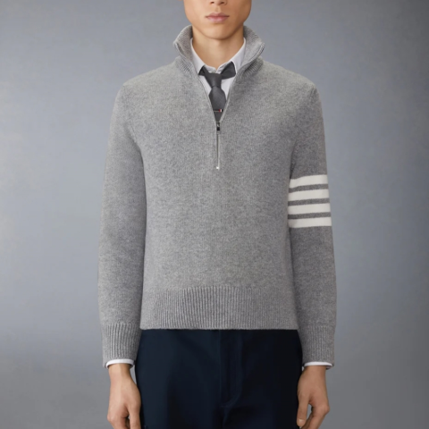 레플리카 톰브라운 메리노울 퍼널넥 풀오버 니트 TOP팩토리