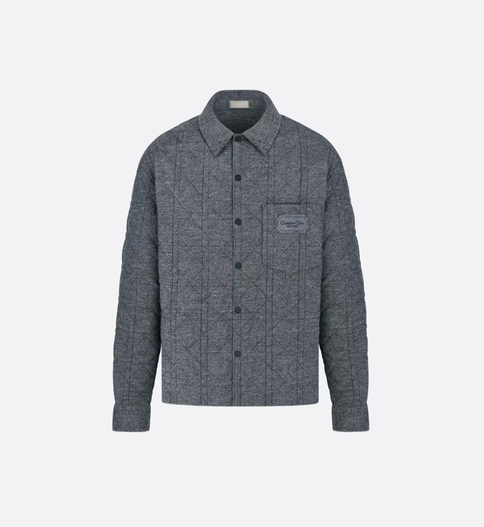 디올 그레이 코튼 플란넬 까나쥬 오버셔츠 TOP팩토리