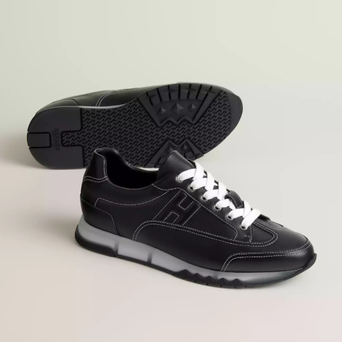 레플리카 에르메스 트레일 레더 블랙 스니커즈 H12팩토리