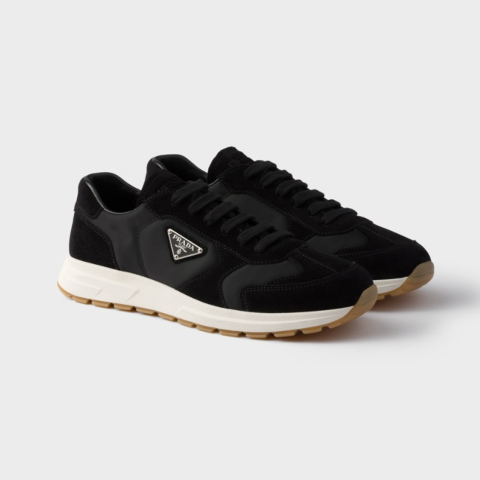 레플리카 프라다 스웨이드 리나일론 스니커즈 블랙 H12팩토리